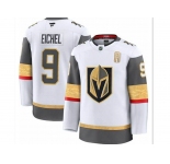 Men's Vegas Golden Knights #9 Jack Eichel White With A Patch Authentic Jersey