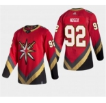 Men's Vegas Golden Knights #92 Tomas Nosek Authentic Red  Retro Hockey Jersey