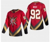 Men's Vegas Golden Knights #92 Tomas Nosek Authentic Red  Retro Hockey Jersey