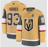 Men's Vegas Golden Knights #93 Mitch Marner Gold 2026 Stanley Cup Final Patch Home Stitched Hockey Jersey