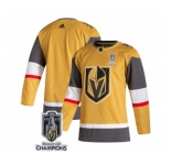 Men's Vegas Golden Knights Blank Gold 2023 Stanley Cup Champions Stitched Jersey