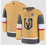Men's Vegas Golden Knights Blank Gold 2026 Stanley Cup Final Patch Home Stitched Hockey Jersey