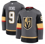 Men's Vegas Golden Knights Grey #9 Jack Eichel 2024-25 Alternate Stitched Hockey Jersey