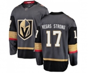 Vegas Golden Knights #17 Vegas Strong Authentic Black Home Fanatics Branded Breakaway NHL Jersey