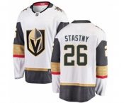 Vegas Golden Knights #26 Paul Stastny Authentic White Away Fanatics Branded Breakaway NHL Jersey