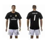 Real Madrid #1 Casillas Black Goalkeeper Soccer Club Jersey 1