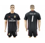 Real Madrid #1 Casillas Black Goalkeeper Soccer Club Jersey
