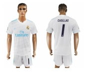 Real Madrid #1 Casillas White Home Soccer Club Jersey