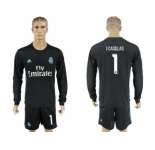 Real Madrid #1 I Casillas Away Long Sleeves Soccer Club Jersey