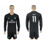 Real Madrid #11 Bale Away Long Sleeves Soccer Club Jersey