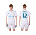 Real Madrid #12 Marcelo White Home Soccer Club Jersey