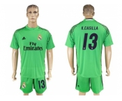 Real Madrid #13 K.Casilla Green Goalkeeper Soccer Club Jersey 1