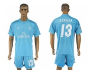 Real Madrid #13 K.Casilla Sky Blue Goalkeeper Soccer Club Jersey