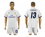 Real Madrid #13 K.Casilla White Home Soccer Club Jersey2