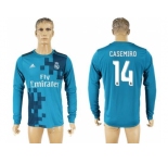 Real Madrid #14 Casemiro Sec Away Long Sleeves Soccer Club Jersey