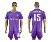 Real Madrid #15 Carvajal Away Soccer Club Jersey