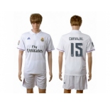 Real Madrid #15 Carvajal White Home Soccer Club Jersey1