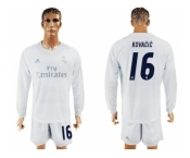 Real Madrid #16 Kovacic Marine Environmental Protection Home Long Sleeves Soccer Club Jersey