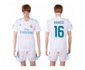 Real Madrid #16 Kovacic White Home Soccer Club Jersey