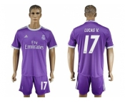 Real Madrid #17 Lucas V. Away Soccer Club Jersey3