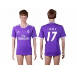 Real Madrid #17 Lucas V. Away Soccer Club Jersey4