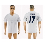 Real Madrid #17 Lucas V. Marine Environmental Protection Home Soccer Club Jersey 1