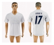 Real Madrid #17 Lucas V. Marine Environmental Protection Home Soccer Club Jersey 1