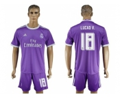 Real Madrid #18 Lucas V. Away Soccer Club Jersey