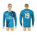 Real Madrid #19 Modric Sec Away Long Sleeves Soccer Club Jersey