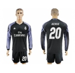 Real Madrid #20 Asensio Sec Away Long Sleeves Soccer Club Jersey 1
