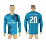Real Madrid #20 Asensio Sec Away Long Sleeves Soccer Club Jersey
