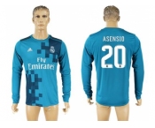 Real Madrid #20 Asensio Sec Away Long Sleeves Soccer Club Jersey