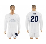 Real Madrid #20 Jese Marine Environmental Protection Home Long Sleeves Soccer Club Jersey