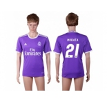 Real Madrid #21 Morata Away Soccer Club Jersey6