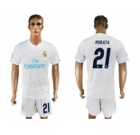 Real Madrid #21 Morata White Home Soccer Club Jersey 2