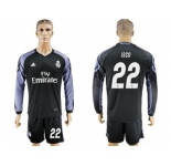 Real Madrid #22 Isco Sec Away Long Sleeves Soccer Club Jersey 1