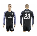 Real Madrid #23 Beckham Sec Away Long Sleeves Soccer Club Jersey