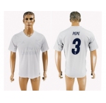Real Madrid #3 Pepe Marine Environmental Protection Home Soccer Club Jersey 1