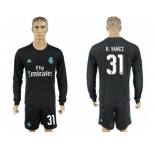 Real Madrid #31 R.Yanez Away Long Sleeves Soccer Club Jersey
