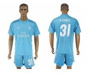 Real Madrid #31 R.Yanez Sky Blue Goalkeeper Soccer Club Jersey