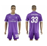 Real Madrid #33 Campeones Away Soccer Club Jersey 1