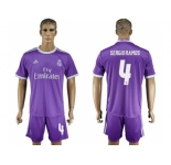 Real Madrid #4 Sergio Ramos Away Soccer Club Jersey4