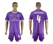 Real Madrid #4 Sergio Ramos Away Soccer Club Jersey4