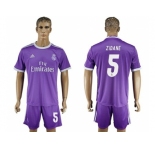 Real Madrid #5 Zidane Away Soccer Club Jersey 5