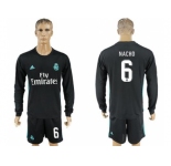 Real Madrid #6 Nacho Away Long Sleeves Soccer Club Jersey