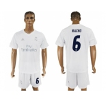 Real Madrid #6 Nacho Marine Environmental Protection Home Soccer Club Jersey