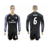 Real Madrid #6 Nacho Sec Away Long Sleeves Soccer Club Jersey 1