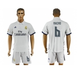 Real Madrid #6 Nacho White Home Soccer Club Jersey4