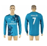 Real Madrid #7 Ronaldo Sec Away Long Sleeves Soccer Club Jersey
