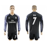Real Madrid #7 Rual Sec Away Long Sleeves Soccer Club Jersey